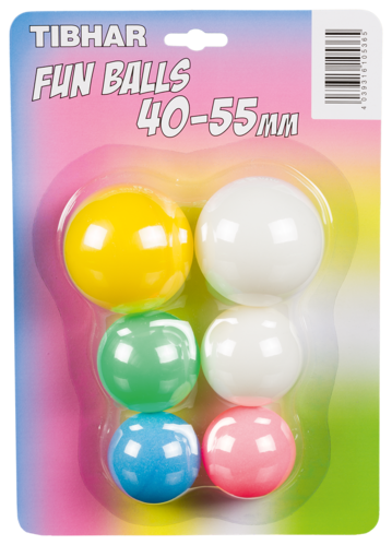TT-Ball TIBHAR Fun-Balls 40-55mm 6er Pack