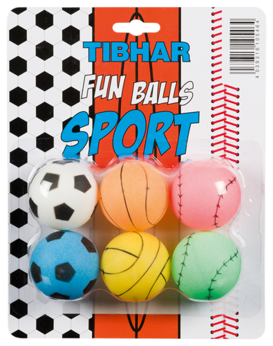 TT-Ball TIBHAR Fun-Balls Sports 6er Pack